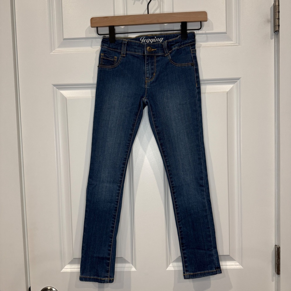 Crazy‎ 8 Girls Blue Denim Jeggings Skinny Jeans Size 7 Adjustable Waist